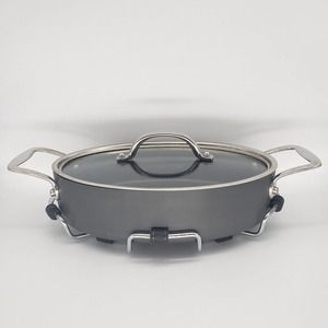 Technique Hard Anodized 3 QT Oval Cookware Roasting Casserole Pot Pan w/ Handles